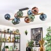 Ripoll Deckenleuchte Glas 15 cm Gold, Schwarz, 10-flammig