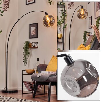 Ripoll Stehleuchte Glas 25 cm Schwarz, 1-flammig Ripoll Stehleuchte Glas 25 cm Schwarz, 1-flammig