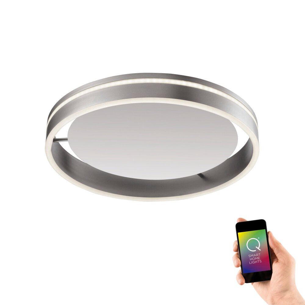 Paul Neuhaus Q-VITO Deckenleuchte LED Edelstahl, 1-flammig, Fernbedienung main product photo