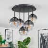 Koyoto Deckenleuchte Glas 15 cm Klar, Rauchfarben, 5-flammig