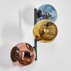 Ripoll Wandleuchte Glas 15 cm Blau, Gold, Kupferfarben, 3-flammig