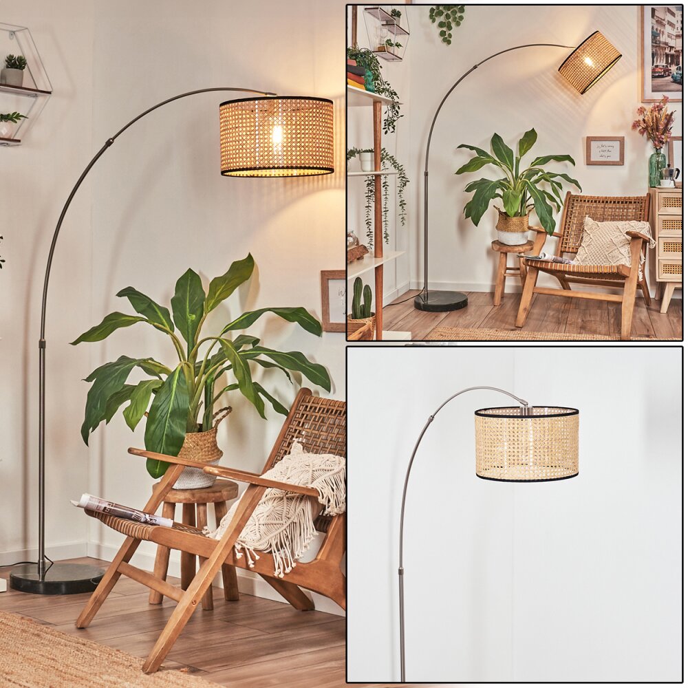Ramila Stehleuchte 35 cm Nickel-Matt, Schwarz, 1-flammig main product photo