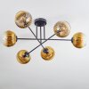 Koyoto Deckenleuchte Glas 15 cm Gold, Klar, 6-flammig