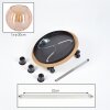 Koyoto Deckenleuchte Glas 20 cm Naturfarben, Schwarz, 3-flammig