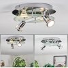 Mirando Deckenleuchte LED Chrom, Silber, Transparent, Klar, 4-flammig