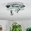 Mirando Deckenleuchte LED Chrom, Silber, Transparent, Klar, 4-flammig