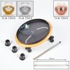 Koyoto Deckenleuchte Glas 15 cm Naturfarben, Schwarz, 3-flammig
