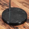 Bassagoda Bogenlampe 45 cm Chrom, Schwarz, 1-flammig, Stoffschirm