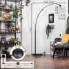 Ripoll Bogenlampe Glas 25 cm Schwarz, 1-flammig