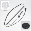 Ripoll Bogenlampe Glas 25 cm Schwarz, 1-flammig