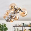 Gastor Deckenleuchte Glas 15 cm Gold, Schwarz, 10-flammig