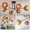 Ripoll Deckenleuchte Glas 15 cm Gold, Klar, Kupferfarben, 6-flammig