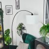 Soungou Bogenleuchte 38 cm Schwarz, 1-flammig, Stoffschirm