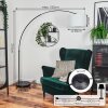 Soungou Bogenleuchte 38 cm Schwarz, 1-flammig, Stoffschirm