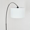 Soungou Bogenleuchte 38 cm Schwarz, 1-flammig, Stoffschirm