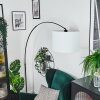 Bassagoda Bogenlampe 40 cm Schwarz, 1-flammig, Stoff-Lampenschirm