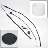 Bassagoda Bogenlampe 40 cm Schwarz, 1-flammig, Stoff-Lampenschirm