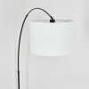 Bassagoda Bogenlampe 40 cm Schwarz, 1-flammig, Stoff-Lampenschirm