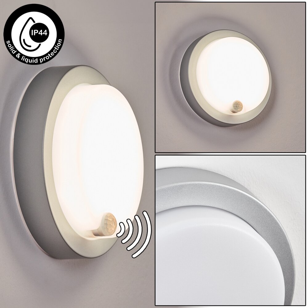 Jelad Außenwandleuchte LED Silber, 1-flammig, Bewegungsmelder main product photo