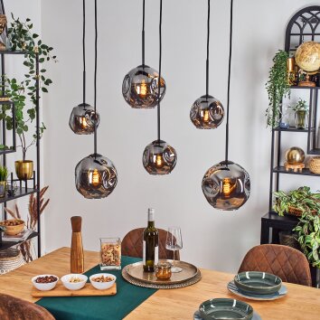 Ripoll Hängeleuchte 15 cm, 20 cm Rauchfarben, 6-flammig Ripoll Hängeleuchte 15 cm, 20 cm Rauchfarben, 6-flammig