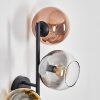 Koyoto Wandleuchte Glas 15 cm Gold, Klar, Kupferfarben, Rauchfarben, 3-flammig