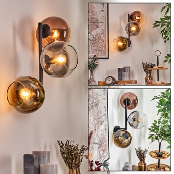 Koyoto Wandleuchte Glas 15 cm Gold, Klar, Kupferfarben, Rauchfarben, 3-flammig Koyoto Wandleuchte Glas 15 cm Gold, Klar, Kupferfarben, Rauchfarben, 3-flammig
