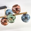Ripoll Deckenleuchte Glas 15 cm Gold, Schwarz, 10-flammig