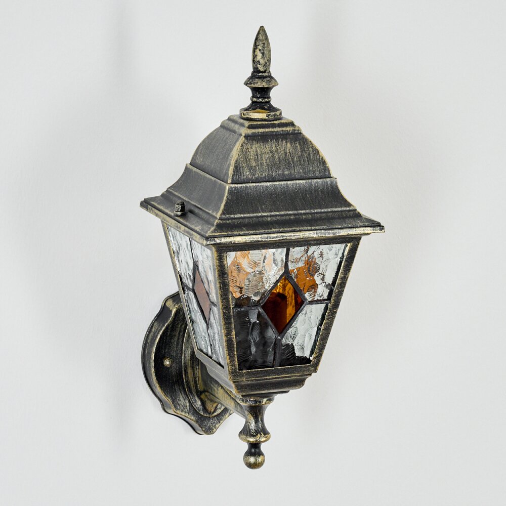 Naofe Außenwandleuchte Braun, Gold, 1-flammig