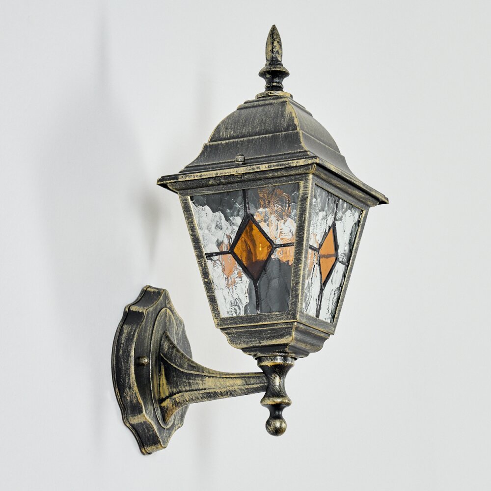 Naofe Außenwandleuchte Braun, Gold, 1-flammig