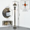 Naofe Wegeleuchte Braun, Gold, 1-flammig, Bewegungsmelder
