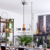 Lakewood Hängeleuchte Dunkelbraun, Nickel-Matt, 1-flammig