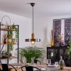 Lakewood Hängeleuchte Dunkelbraun, Nickel-Matt, 1-flammig