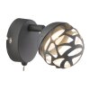 Globo Ohio Wandstrahler LED Grau, 1-flammig