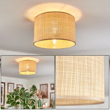Sabadim Deckenleuchte 35 cm beige, Naturfarben, 1-flammig