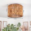 Cando Deckenleuchte 40 cm Naturfarben, 1-flammig
