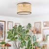 Ramila Deckenleuchte 35 cm Naturfarben, Schwarz, 1-flammig