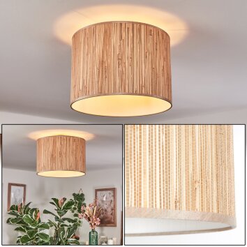 Bongal Deckenleuchte 40 cm beige, Naturfarben, 1-flammig