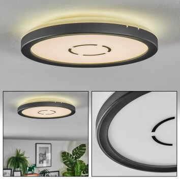 Simonstorp Deckenleuchte LED Schwarz, Weiß, 1-flammig