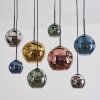 Ripoll Hängeleuchte Glas 15 cm, 20 cm, 25 cm Blau, Chrom, Gold, Grün, Kupferfarben, Rauchfarben, 8-flammig