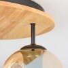 Ripoll Deckenleuchte Glas 15 cm Naturfarben, Schwarz, 3-flammig