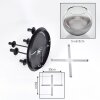 Koyoto Deckenleuchte Glas 15 cm Chrom, Klar, Rauchfarben, 5-flammig