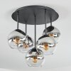 Koyoto Deckenleuchte Glas 15 cm Chrom, Klar, Rauchfarben, 5-flammig