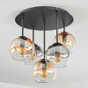 Koyoto Deckenleuchte Glas 15 cm Bernsteinfarben, Klar, Rauchfarben, 5-flammig