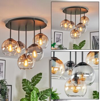 Koyoto Deckenleuchte Glas 15 cm Bernsteinfarben, Klar, Rauchfarben, 5-flammig Koyoto Deckenleuchte Glas 15 cm Bernsteinfarben, Klar, Rauchfarben, 5-flammig