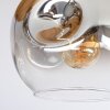 Ripoll Deckenleuchte Glas 15 cm Naturfarben, Schwarz, 3-flammig
