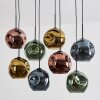 Ripoll Hängeleuchte Glas 25 cm Blau, Gold, Grün, Kupferfarben, 8-flammig