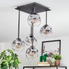 Ripoll Deckenleuchte Glas 15 cm Klar, Rauchfarben, 5-flammig