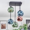 Ripoll Deckenleuchte Glas 15 cm Blau, Grün, Kupferfarben, 5-flammig