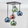 Ripoll Deckenleuchte Glas 15 cm Blau, Grün, Kupferfarben, 5-flammig