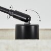 Bassagoda Bogenlampe 35 cm Schwarz, 1-flammig, Stoff-Lampenschirm